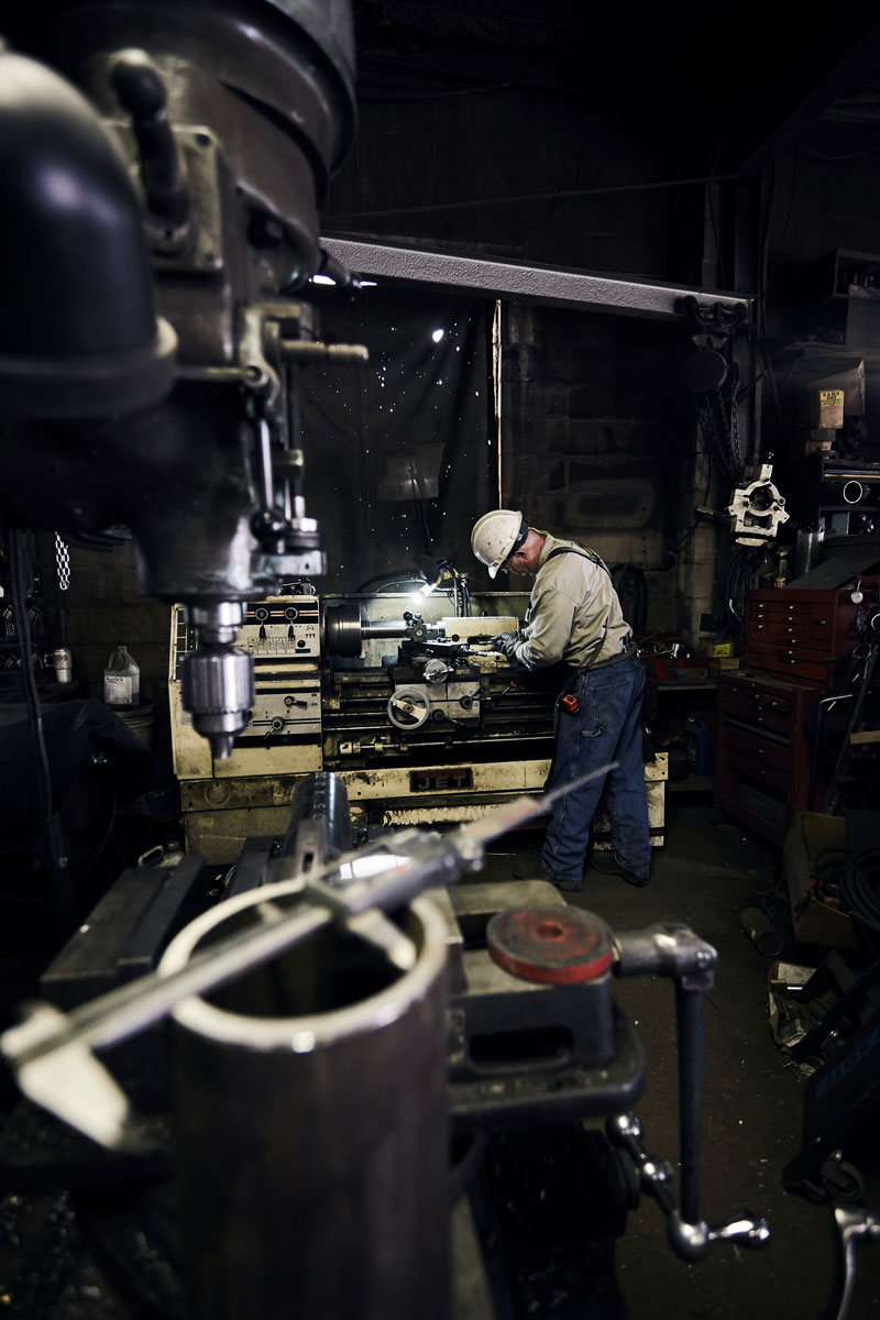Matt Hoover Photography Kansas City Missouri Welder in machine shop